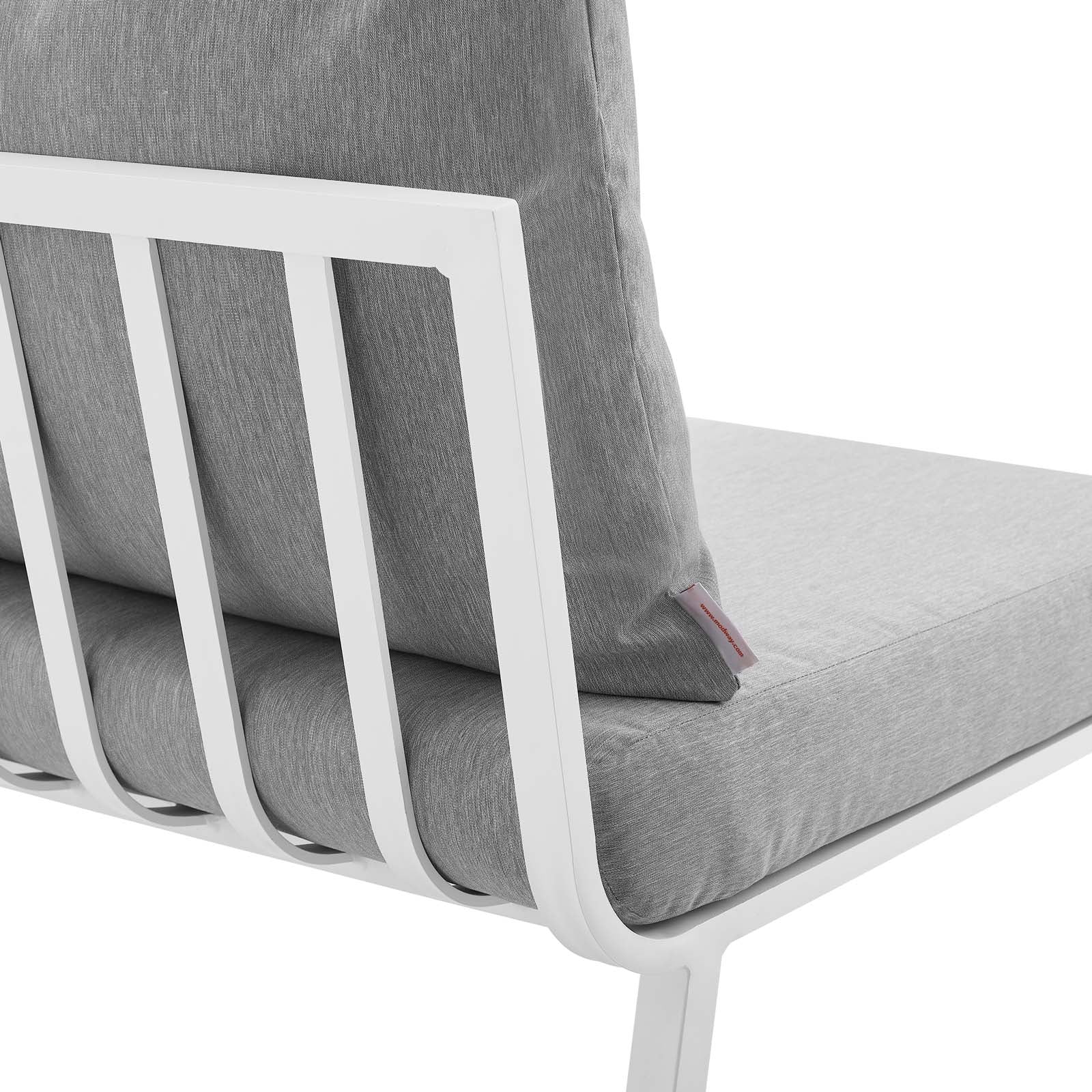 Riverside Outdoor Patio Aluminum Armless Chair by Modway
