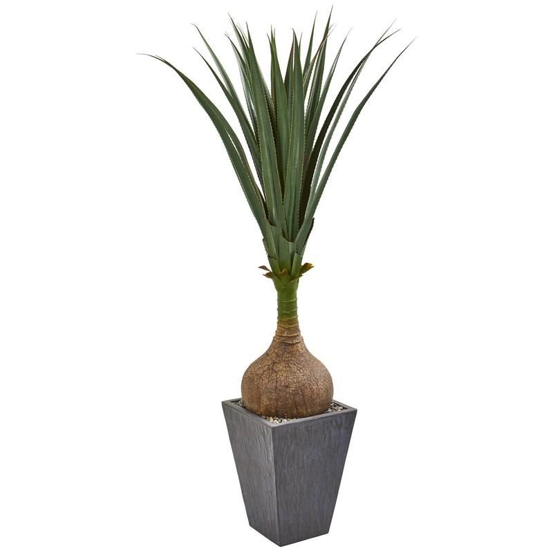 5' Yucca Artificial Plant in Slate Planter