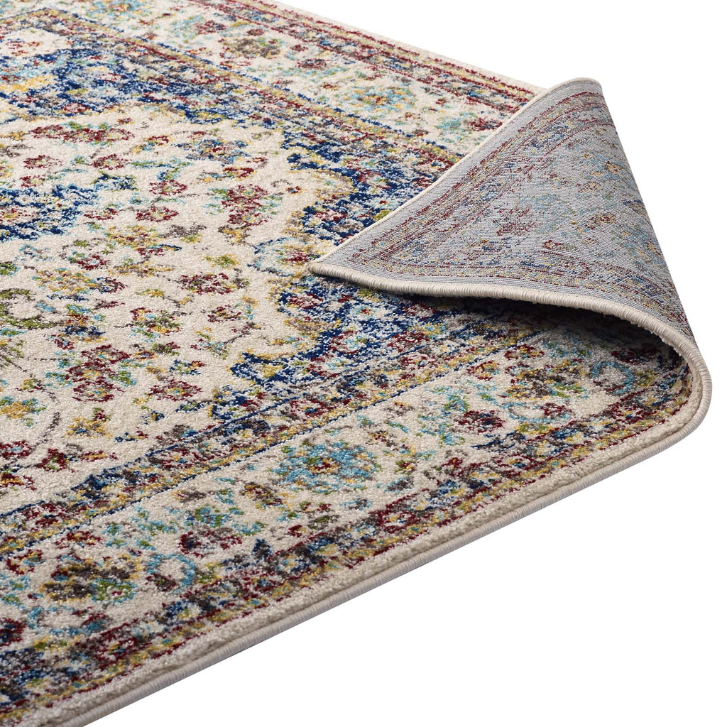 Meryam Distressed Vintage Medallion 5x8 Area Rug by Modway