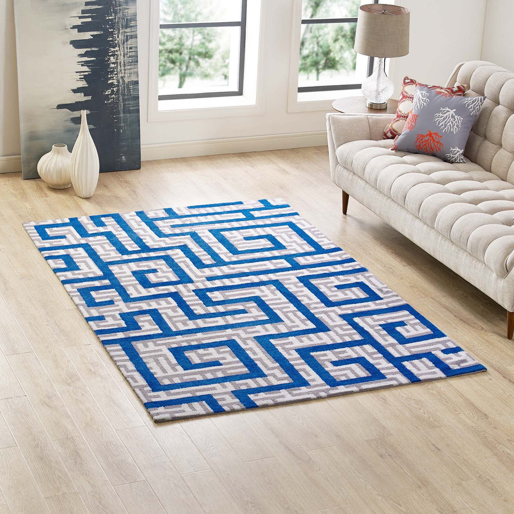 Nahia Geometric Maze 5x8 Area Rug by Modway