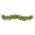 6' Christmas Pine Artificial Garland w/50 Warm White LED Lights and Pine Cones