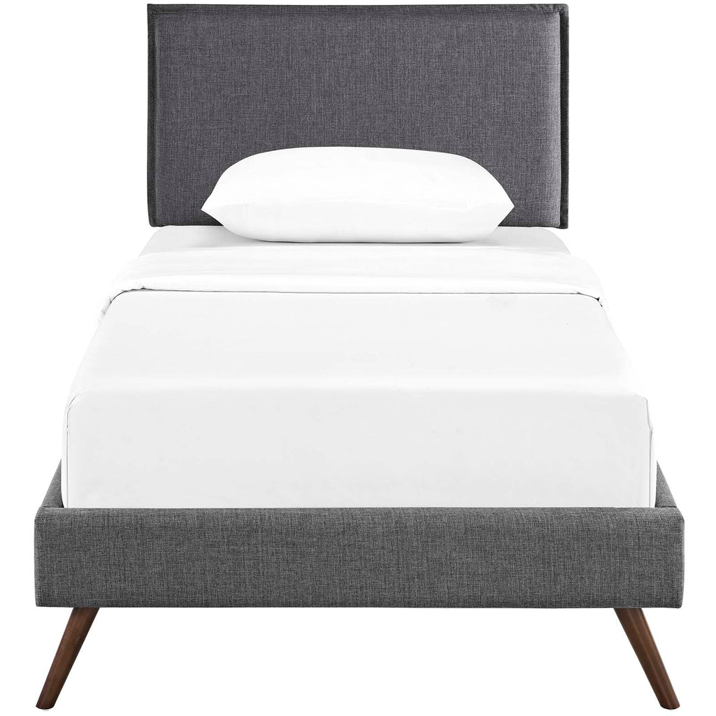 Amaris Twin Platform Bed with Round Splayed Legs