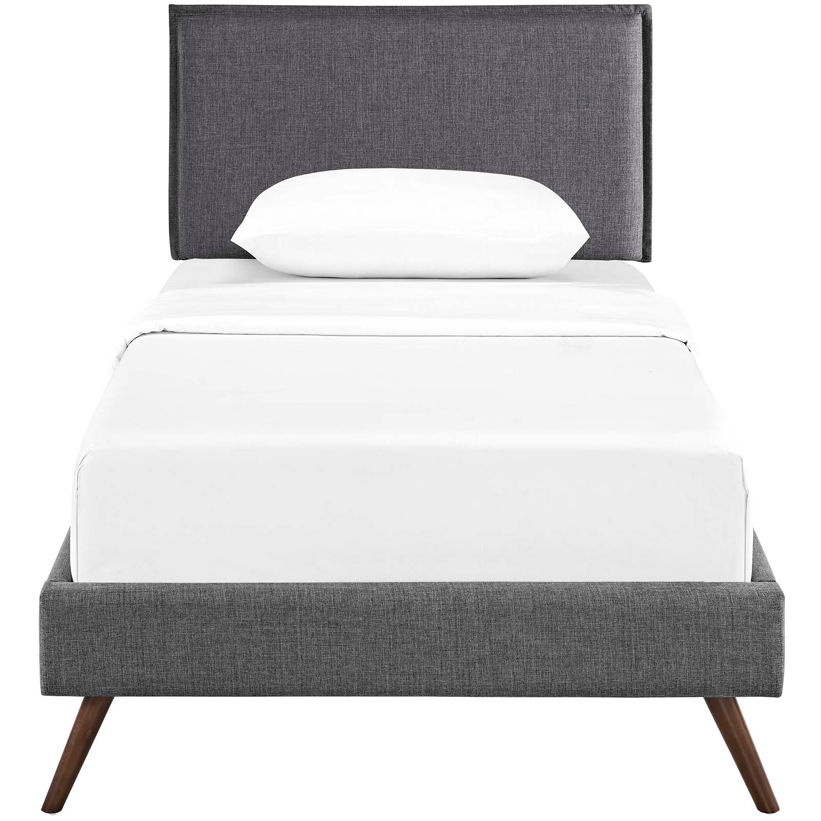Amaris Twin Platform Bed with Round Splayed Legs