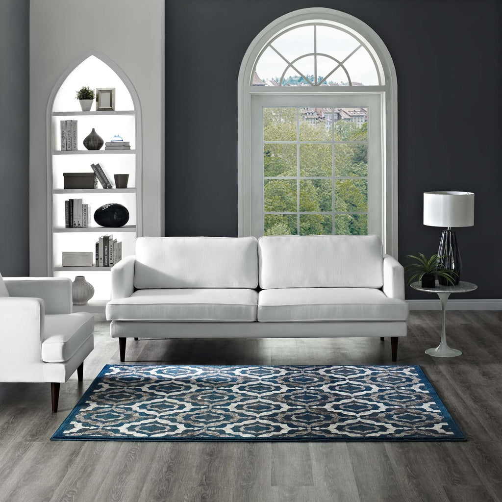 Kalinda Rustic Vintage Moroccan Trellis 5x8 Area Rug by Modway
