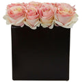 Roses Arrangement in Black Vase