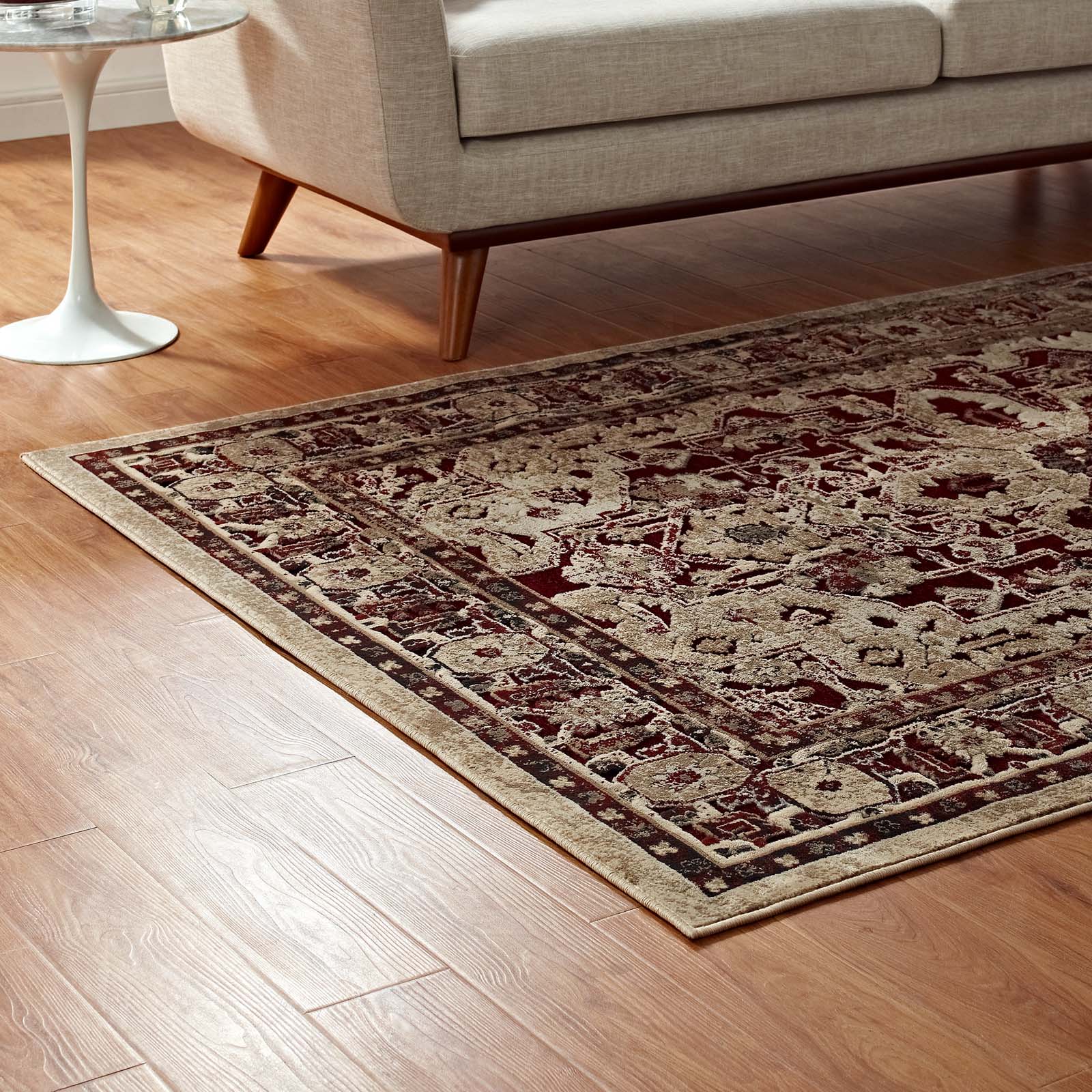 Grania Ornate Vintage Floral Turkish 8x10 Area Rug by Modway