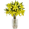 Lilly Artificial Arrangement in Glass Vase