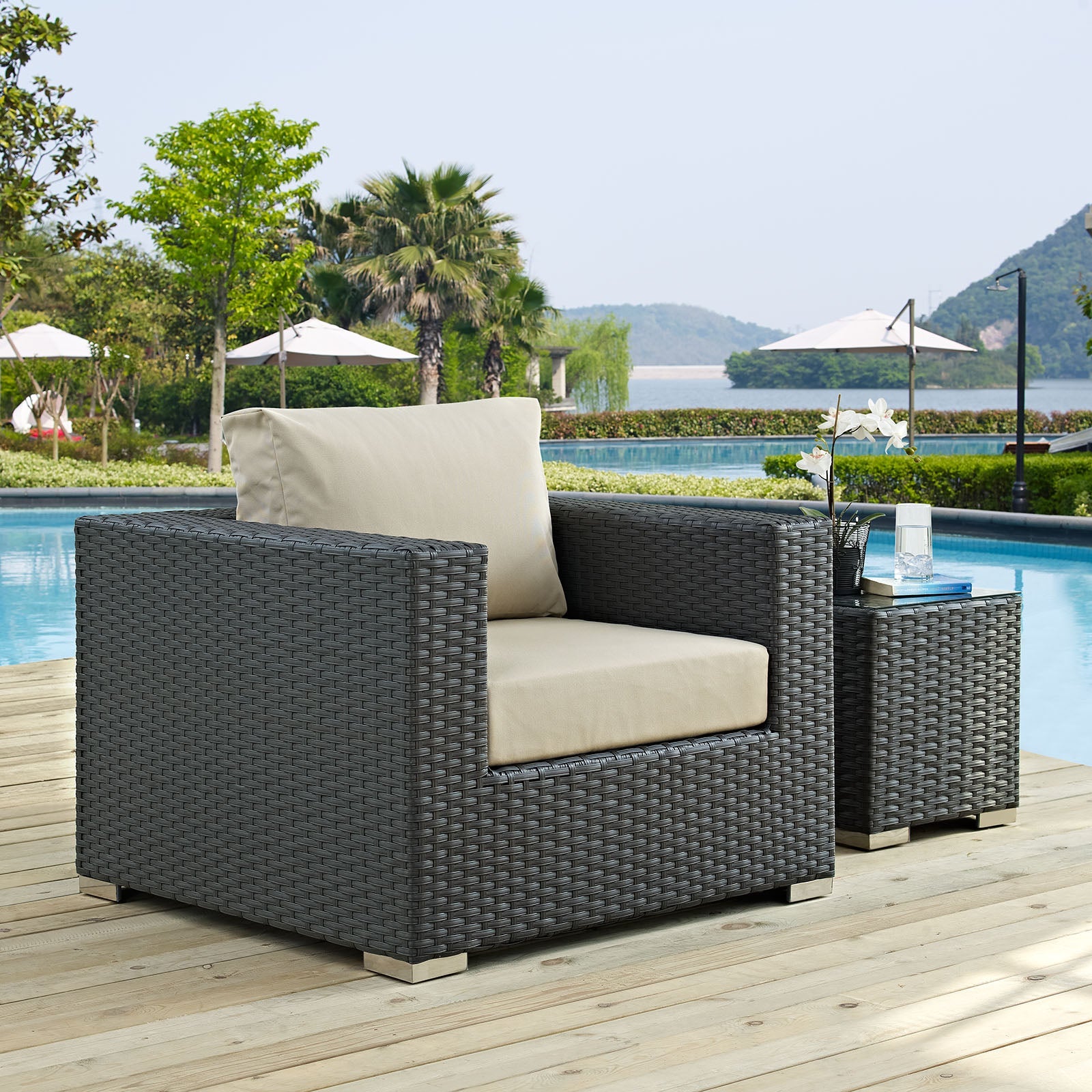 Sojourn Outdoor Patio Sunbrella¨ Armchair by Modway