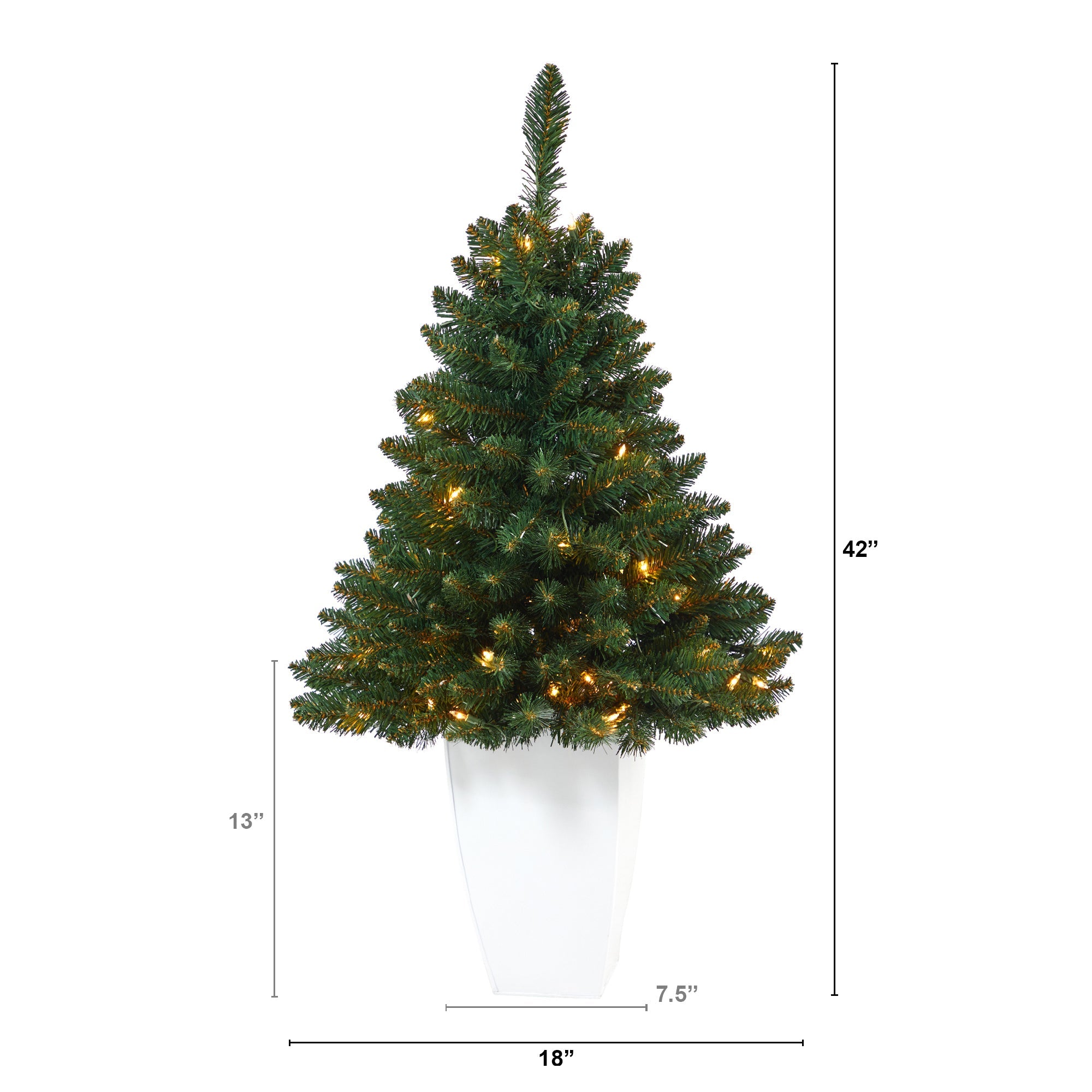 3.5' Northern Rocky Spruce Artificial Christmas Tree w/ 50 Clear Lights