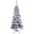 7' Flocked Montana Down Swept Spruce Artificial Christmas Tree