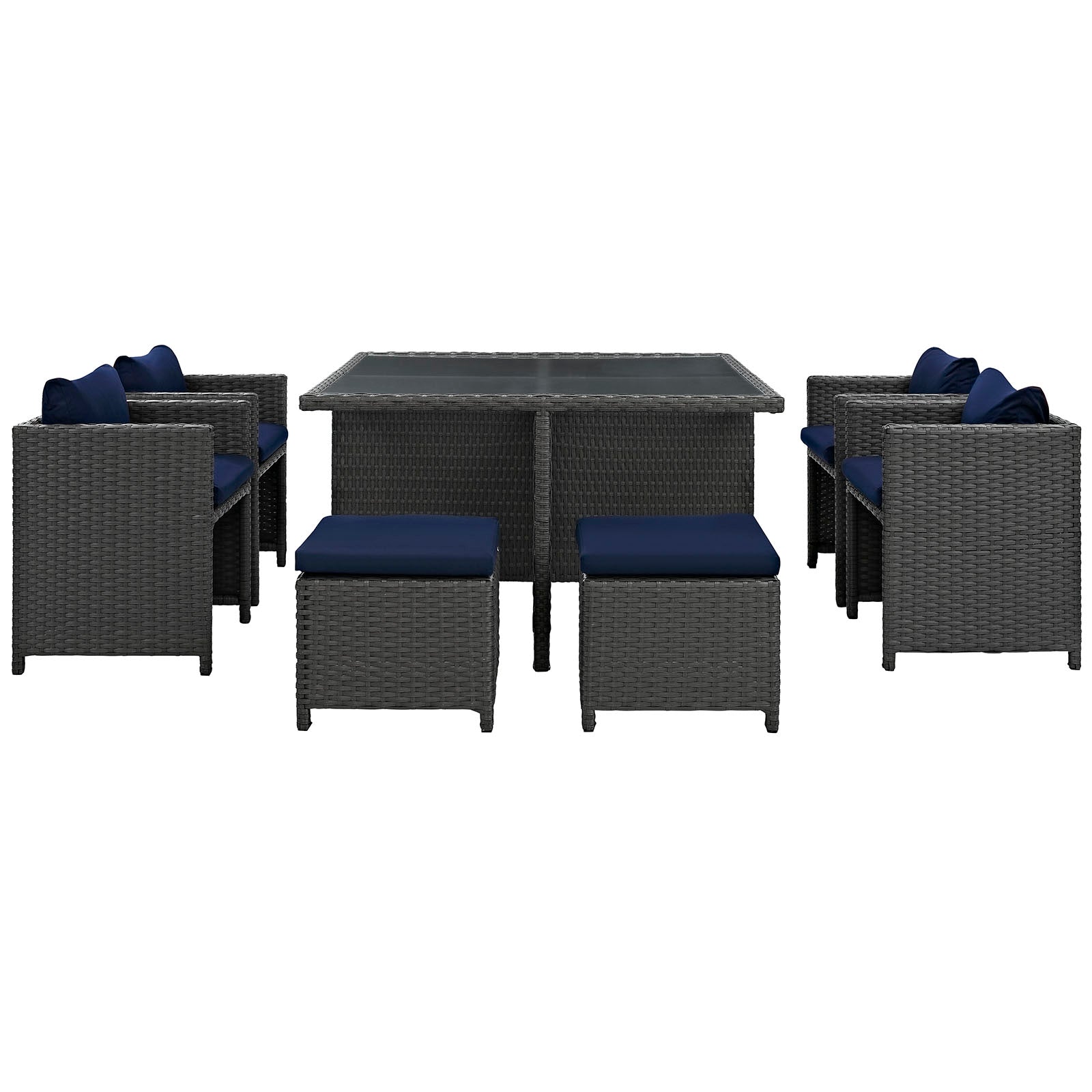 Sojourn 9 Piece Outdoor Patio Sunbrella¨ Dining Set by Modway