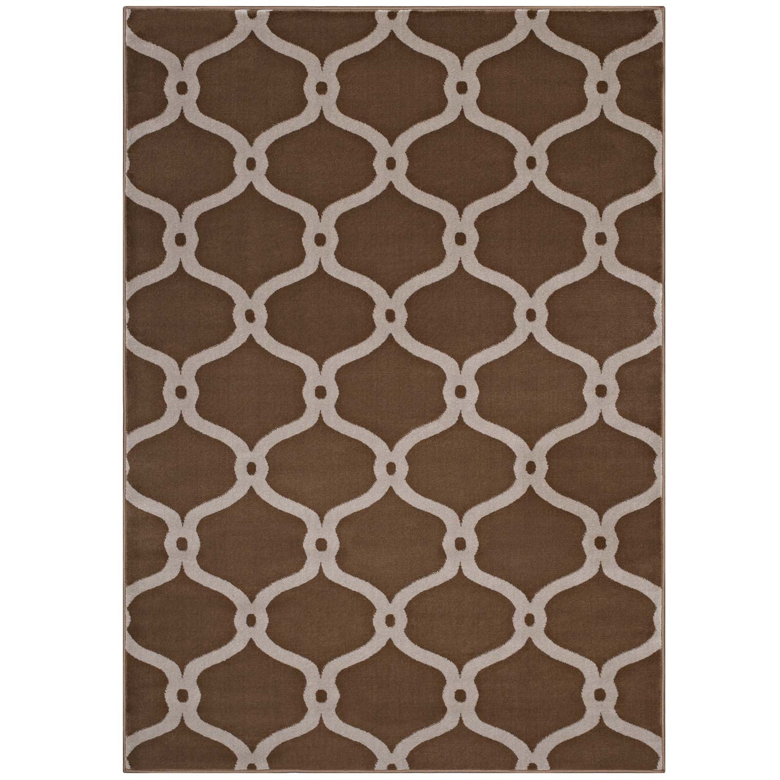 Beltara Chain Link Transitional Trellis 8x10 Area Rug by Modway