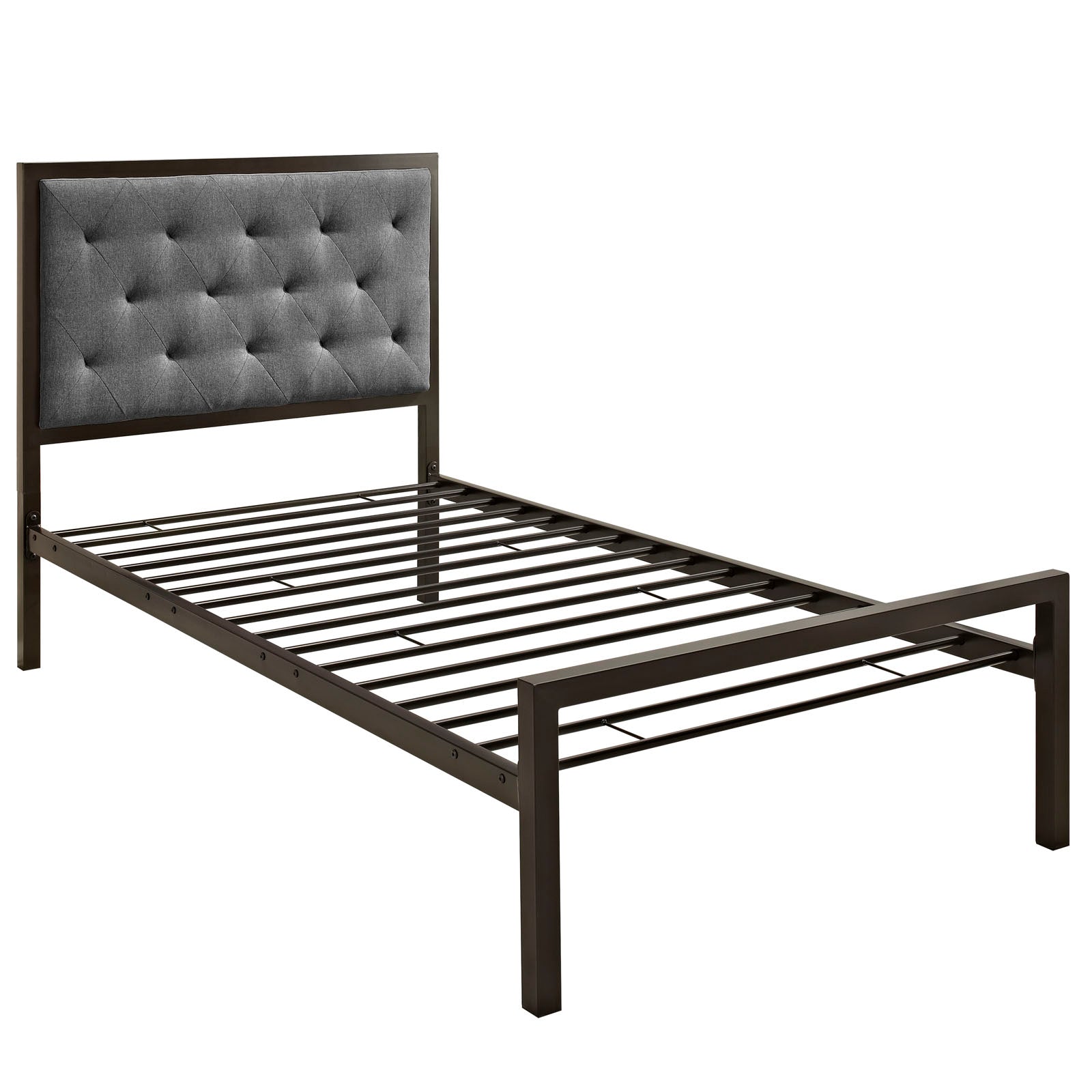 Mia Fabric Twin Bed by Modway