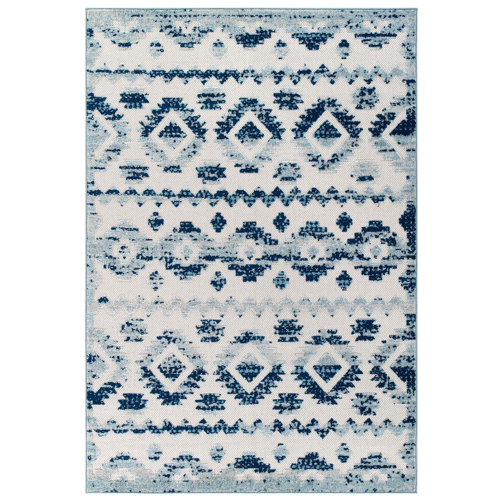 Reflect Takara Abstract Diamond Moroccan Trellis 5x8 Indoor and Outdoor Area Rug by Modway