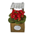 14"  Violet Artificial Plant in Tin Roof Planter