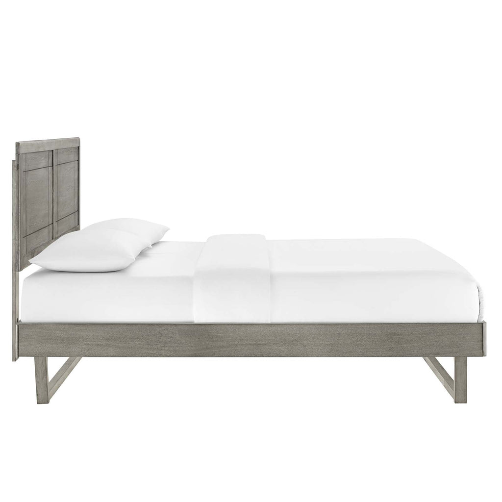 Marlee Wood Queen Platform Bed With Angular Frame by Modway