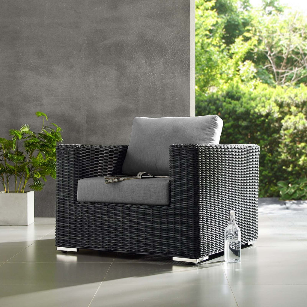 Summon Outdoor Patio Fabric Sunbrella¨ Armchair by Modway