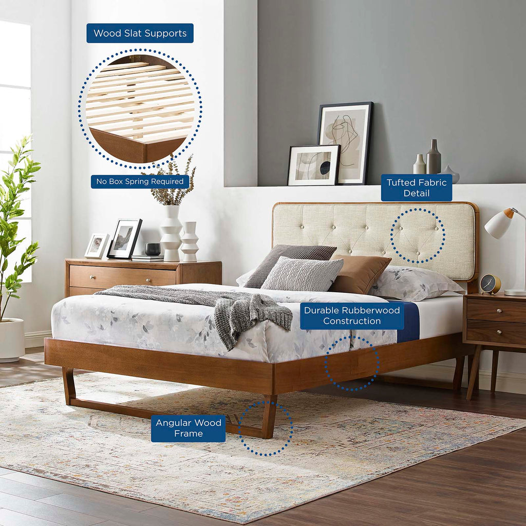 Bridgette Wood Twin Platform Bed With Angular Frame by Modway
