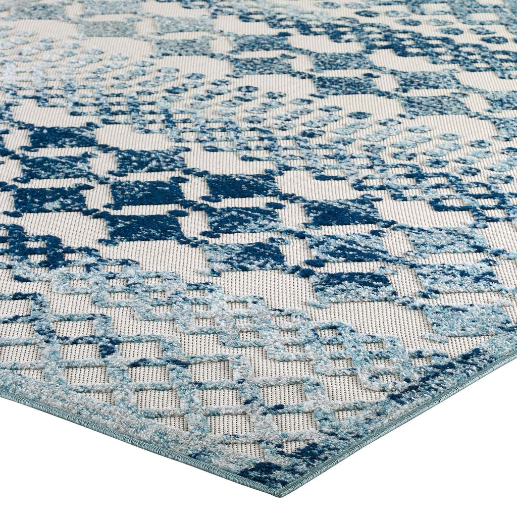 Reflect Giada Abstract Diamond Moroccan Trellis 5x8 Indoor/Outdoor Area Rug by Modway