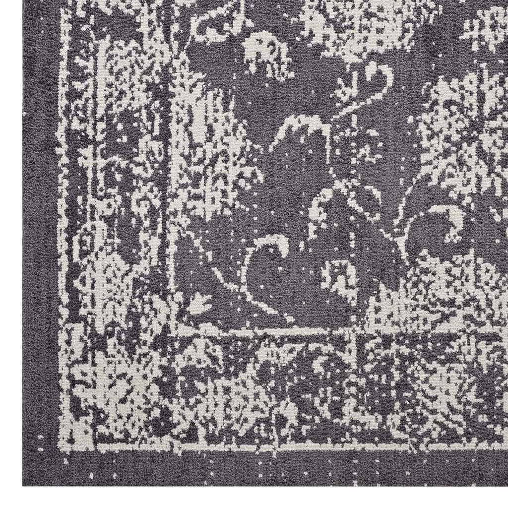 Kazia Distressed Floral Lattice 8x10 Area Rug by Modway