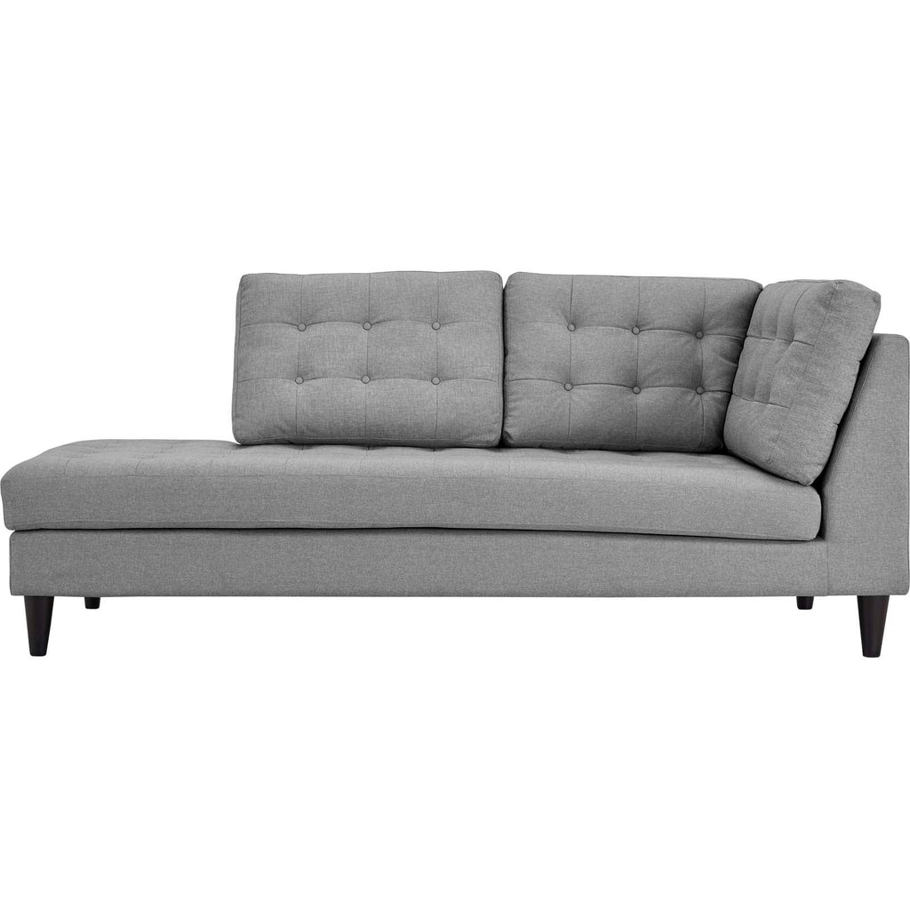 Empress Upholstered Fabric Left Facing Bumper by Modway
