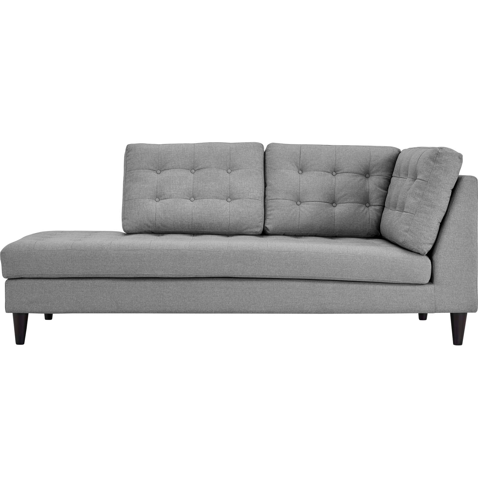 Empress Upholstered Fabric Left Facing Bumper by Modway
