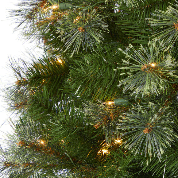 9' Cashmere Slim Artificial Christmas Tree with 550 Warm White Lights