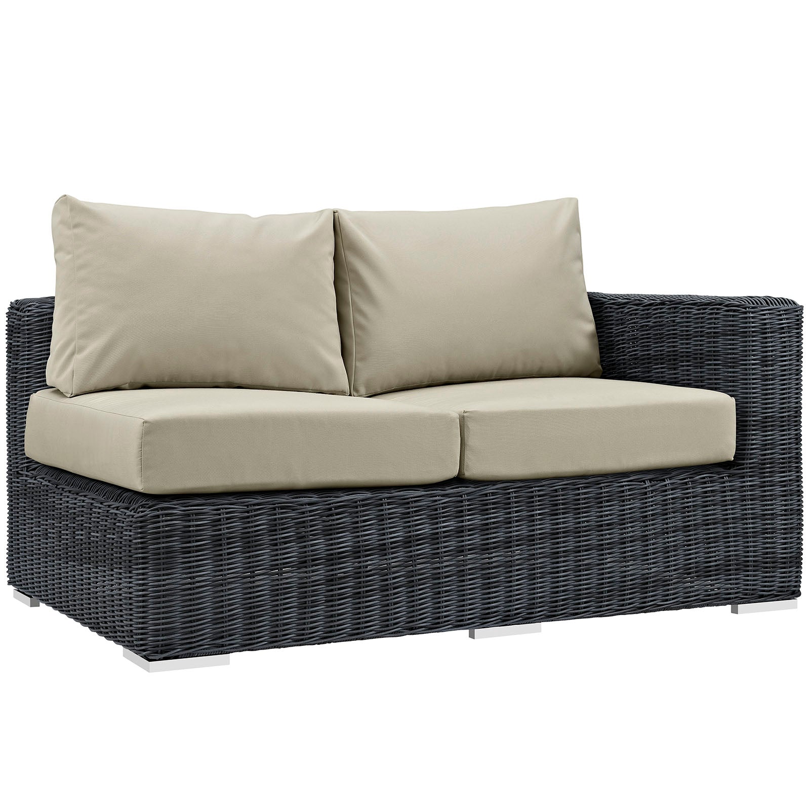 Summon Outdoor Patio Sunbrella¨ Right Arm Loveseat by Modway