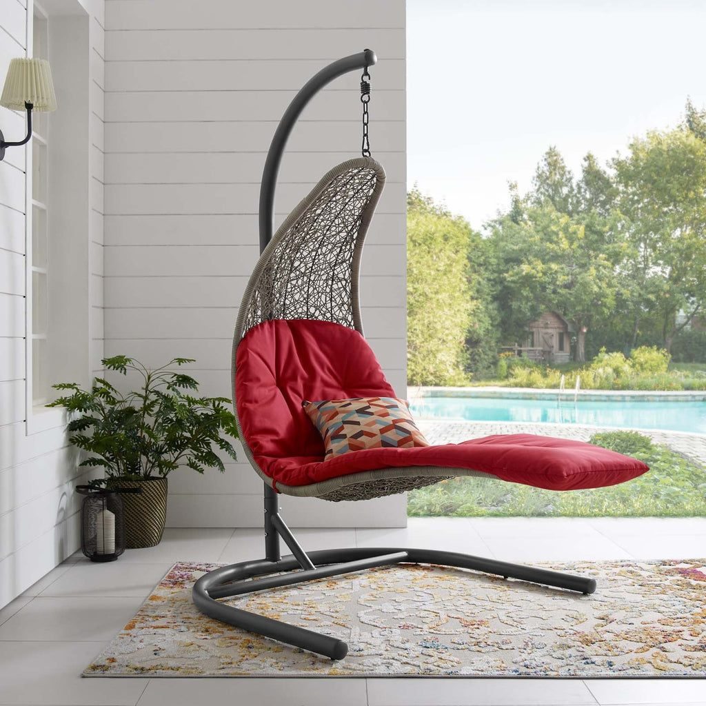 Landscape Hanging Chaise Lounge Outdoor Patio Swing Chair by Modway