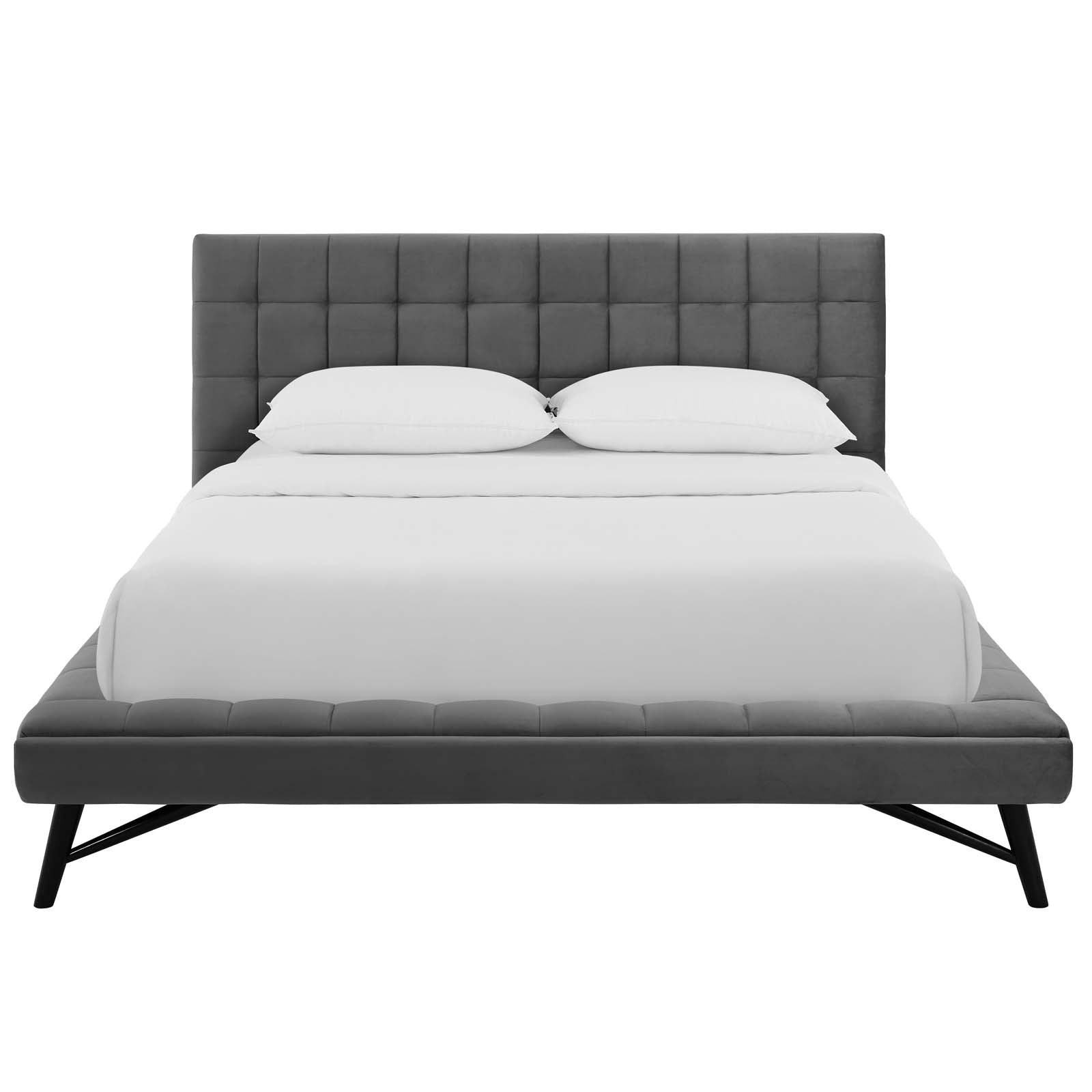 Julia Biscuit Tufted Performance Velvet Queen Platform Bed by Modway
