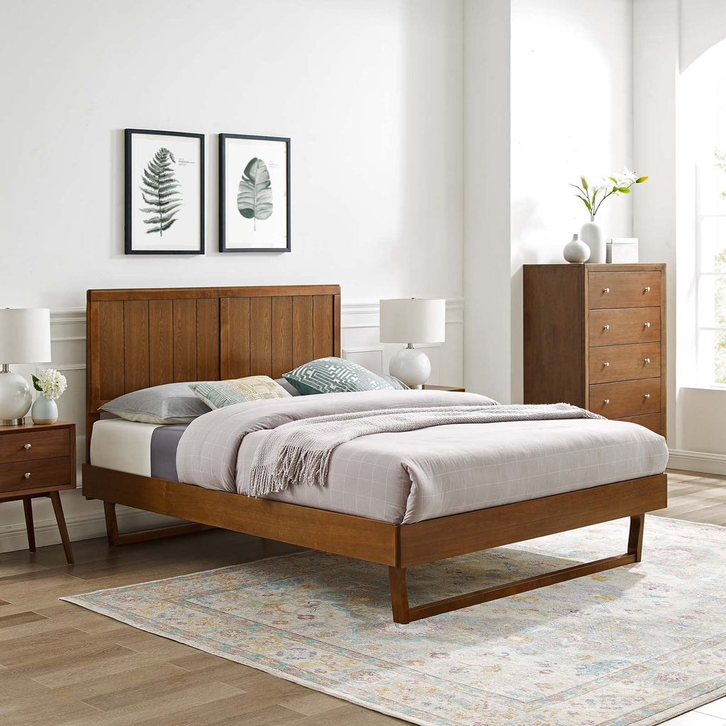 Alana Wood Full Platform Bed With Angular Frame by Modway