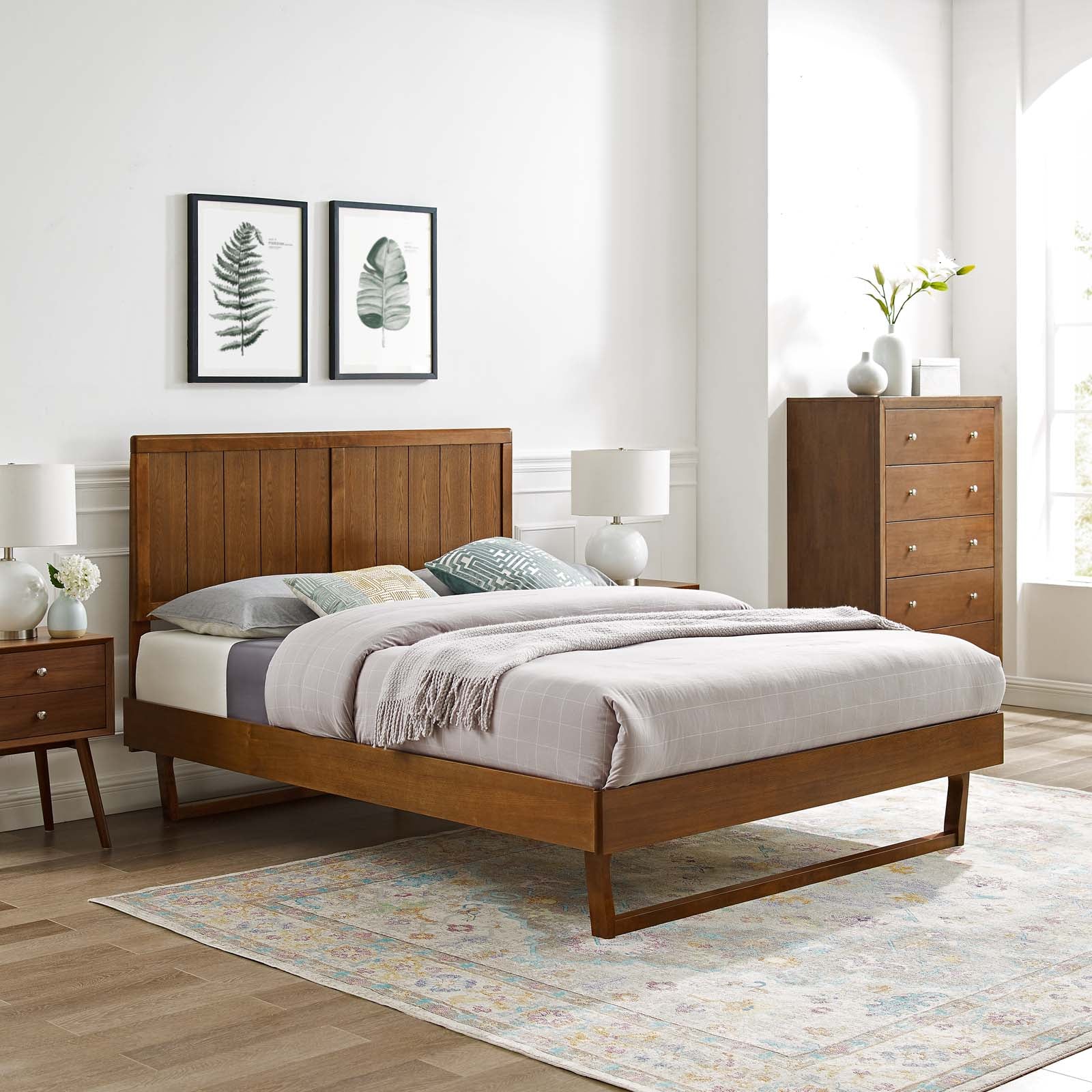Alana Wood Full Platform Bed With Angular Frame by Modway