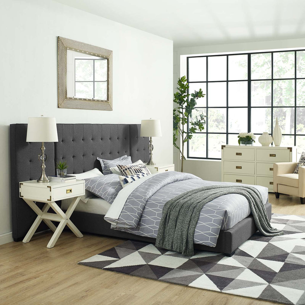 Sierra Upholstered Fabric Queen Platform Bed by Modway
