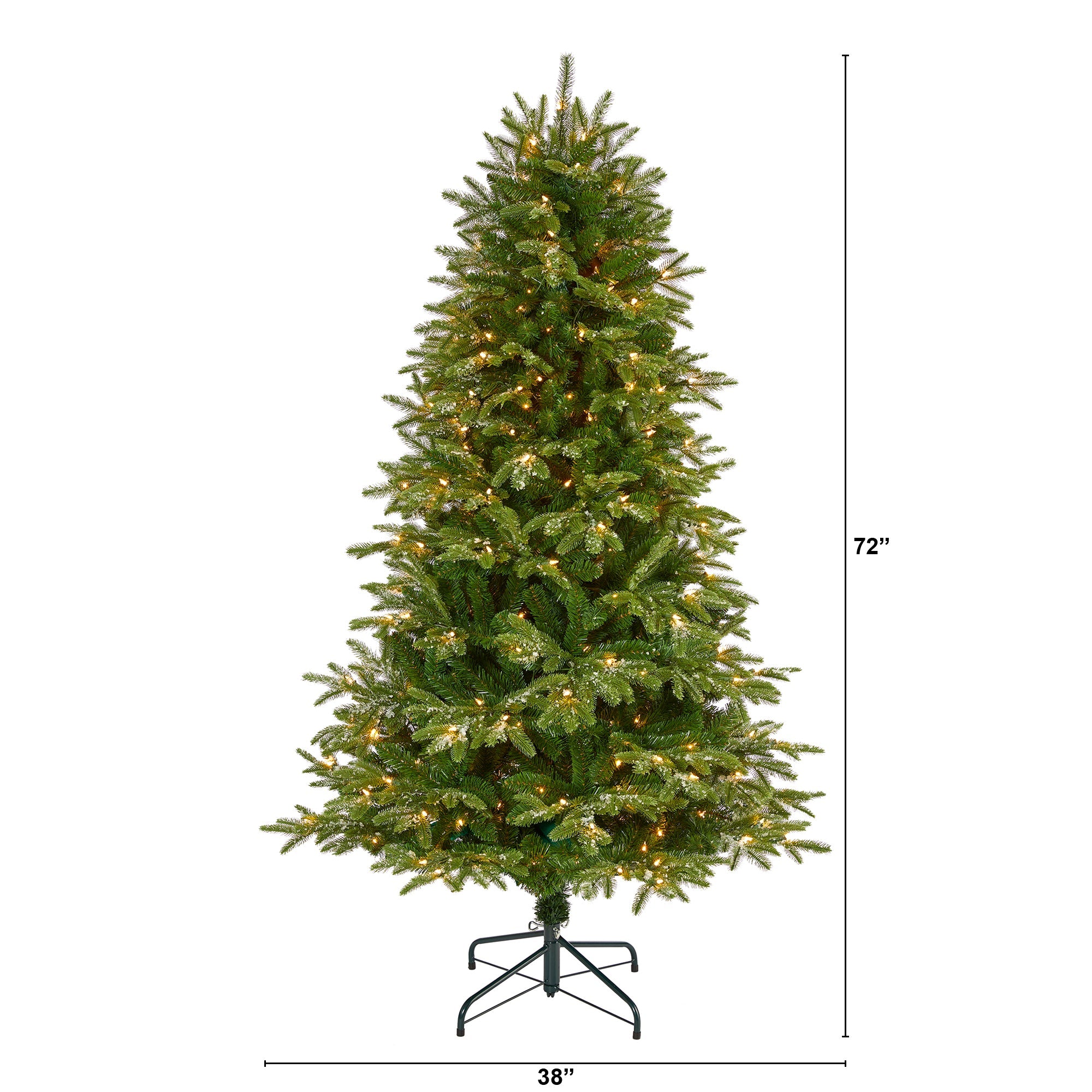 6' Snowed Grand Teton Artificial Christmas Tree with 300 Clear Lights