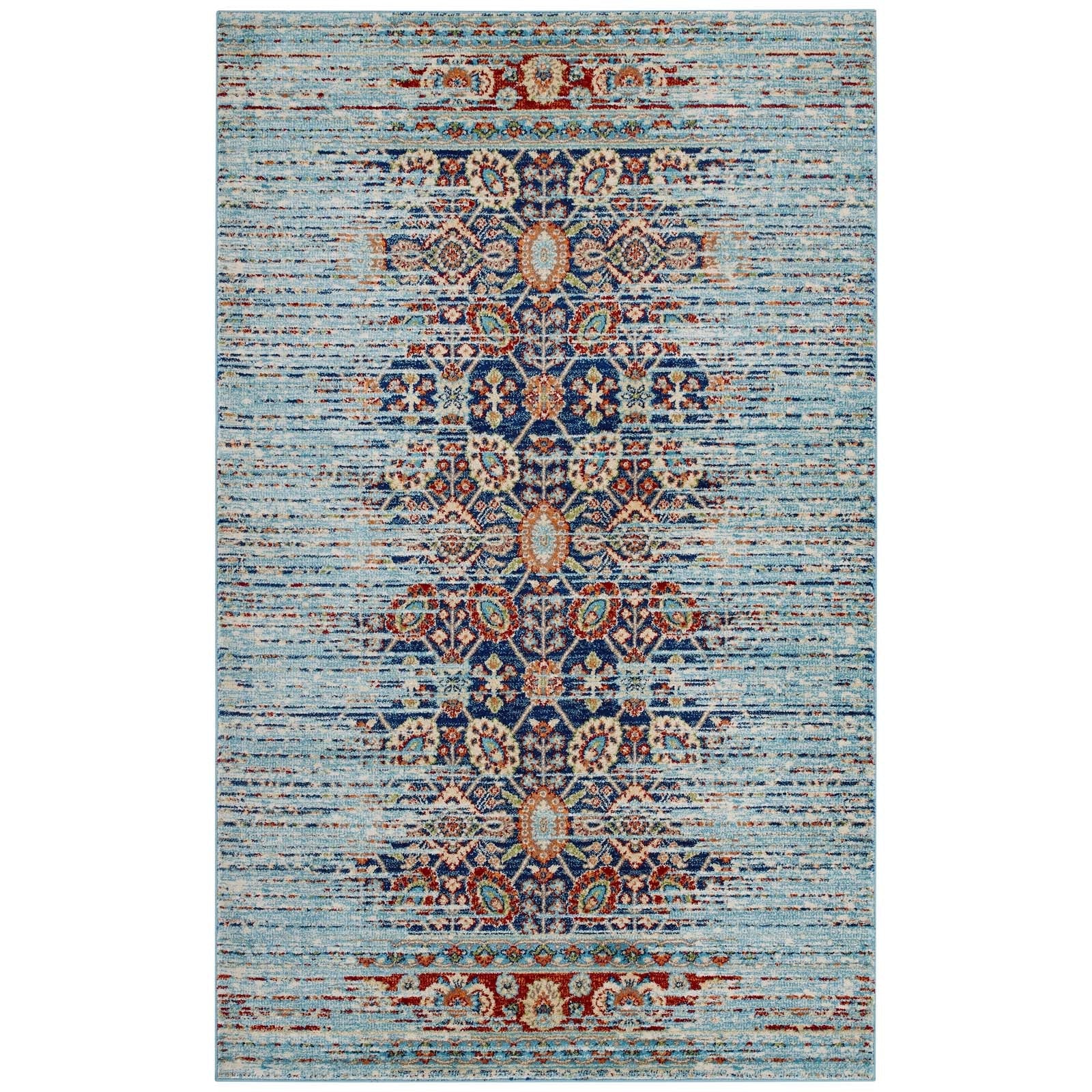 Naria Distressed Vintage Medallion 8x10 Area Rug by Modway