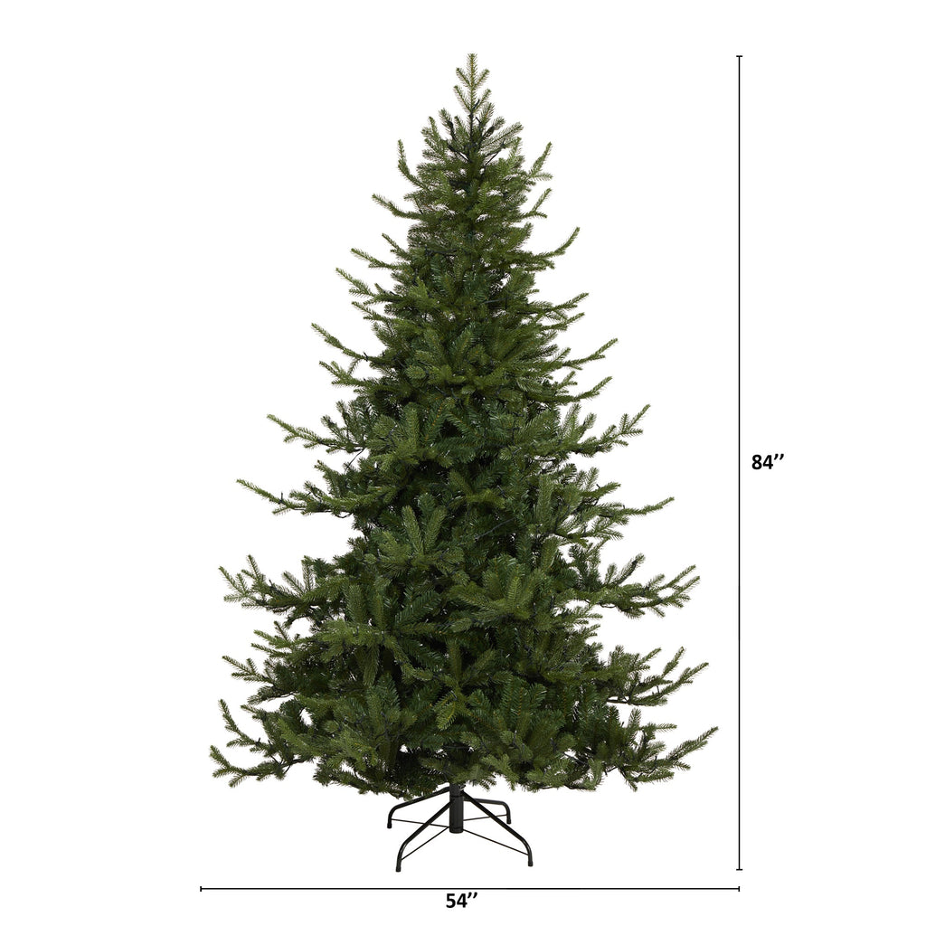7' Swedish Fir Artificial Christmas Tree w/ 500 Warm White LED Lights