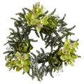 22"  Iced Cymbidium & Artichoke Wreath