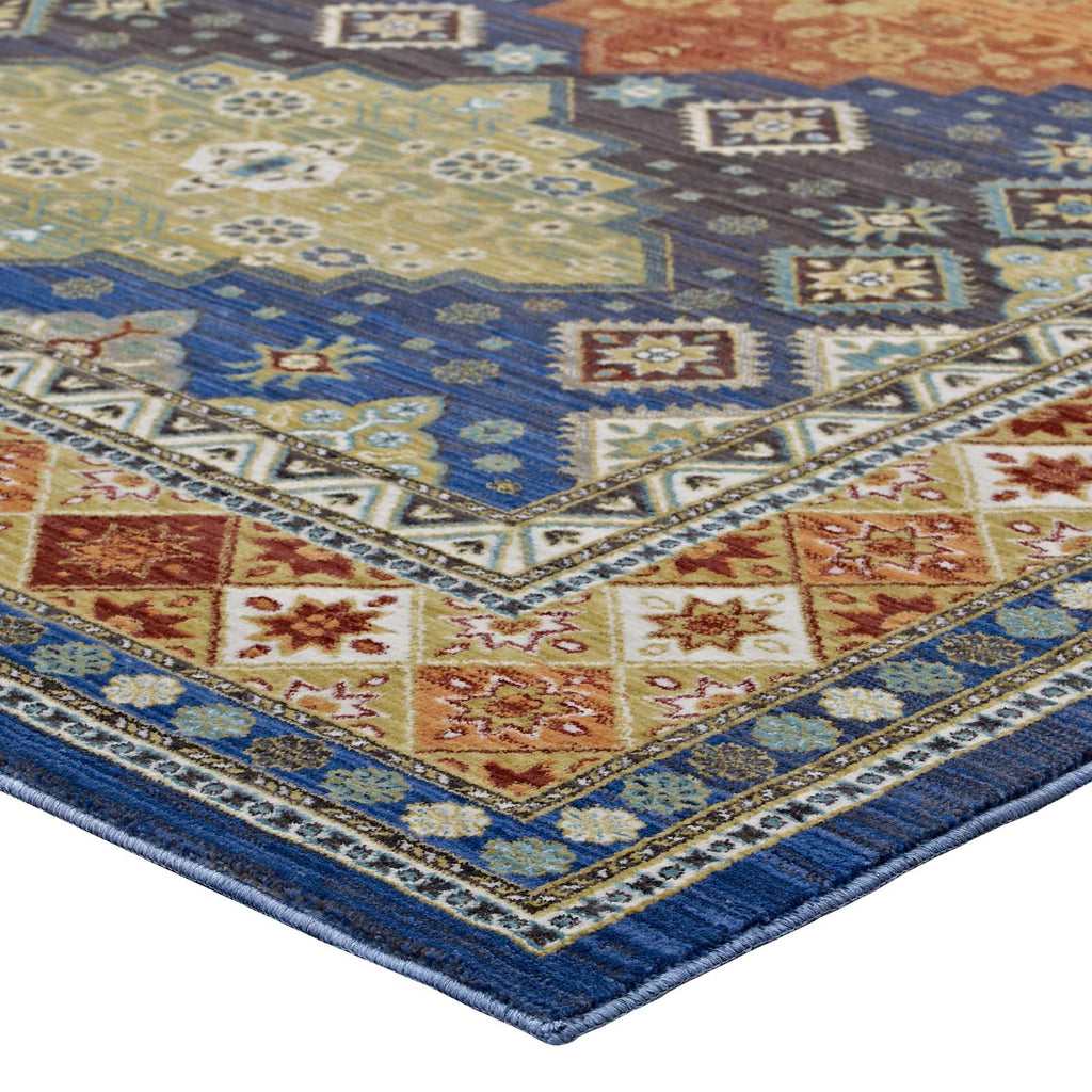 Atzi Distressed Southwestern Diamond Floral 5x8 Area Rug by Modway