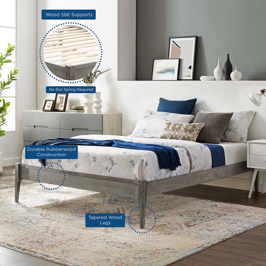 June Wood Queen Platform Bed Frame by Modway