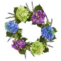 22"  Hydrangea Artificial Wreath