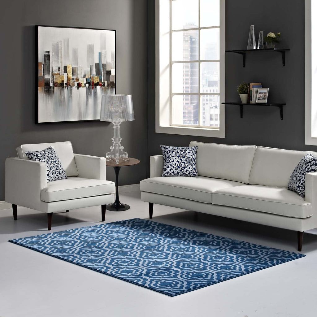Frame Transitional Moroccan Trellis 5x8 Area Rug by Modway