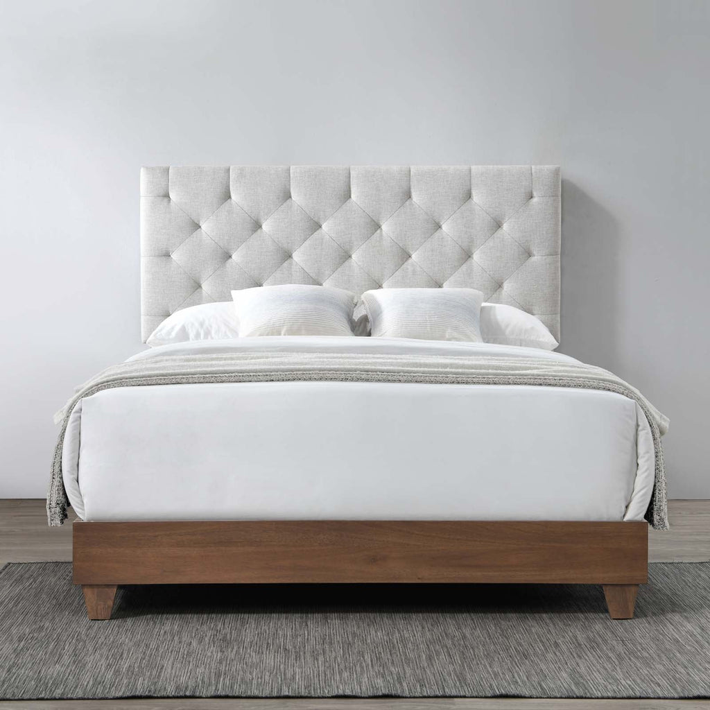 Rhiannon Diamond Tufted Upholstered Fabric Queen Bed by Modway
