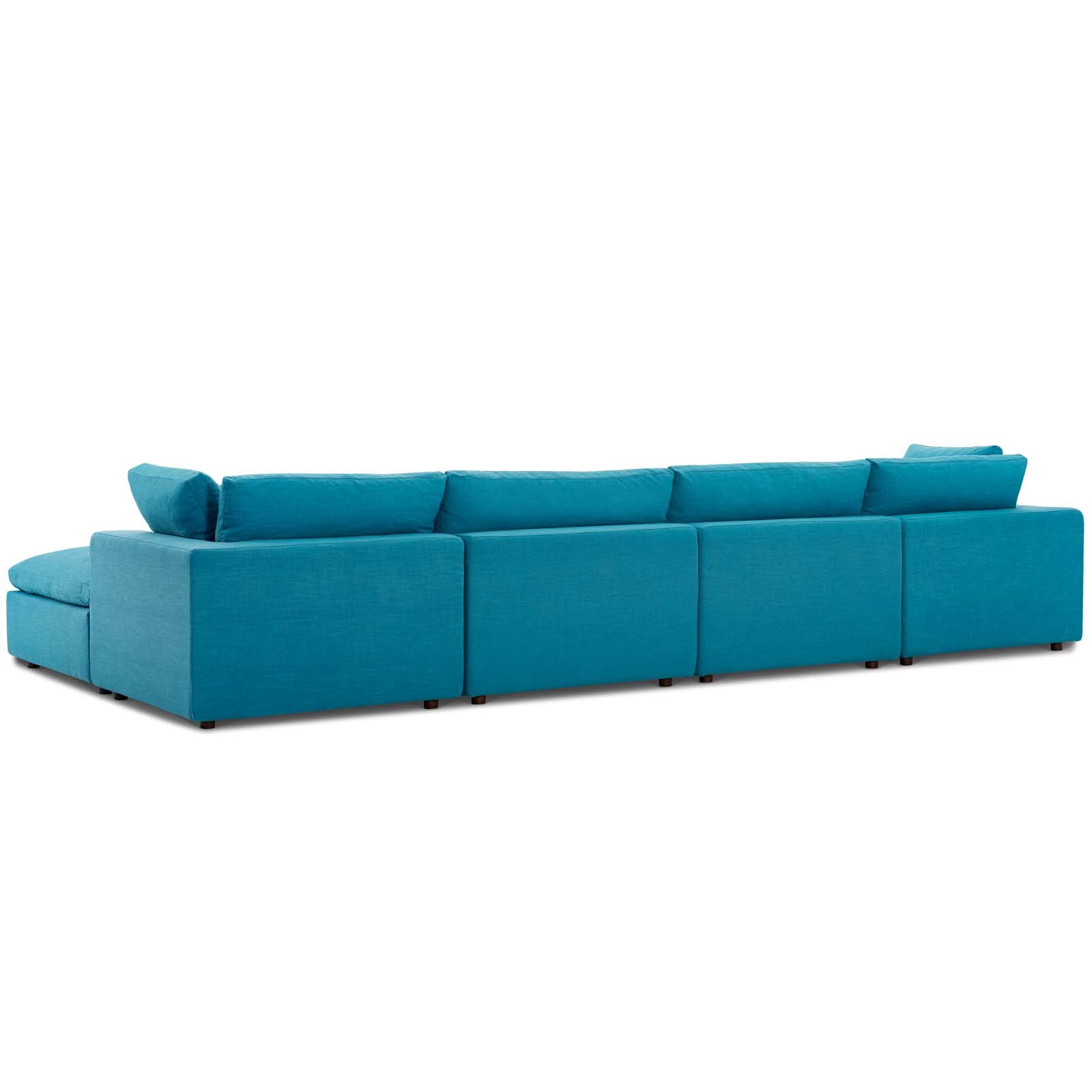 Commix 5 Piece Down Filled Overstuffed Sectional Sofa Set by Modway