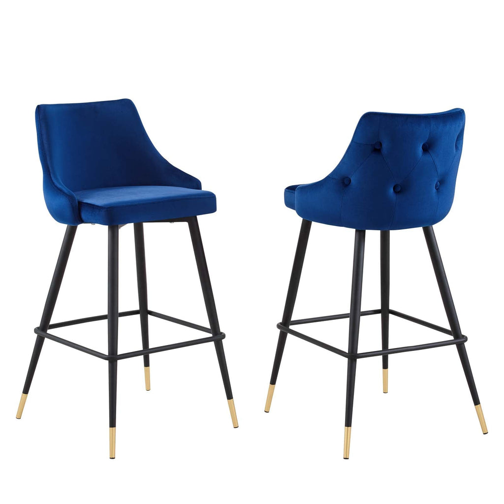 Adorn Performance Velvet Bar Stool Set of 2 by Modway