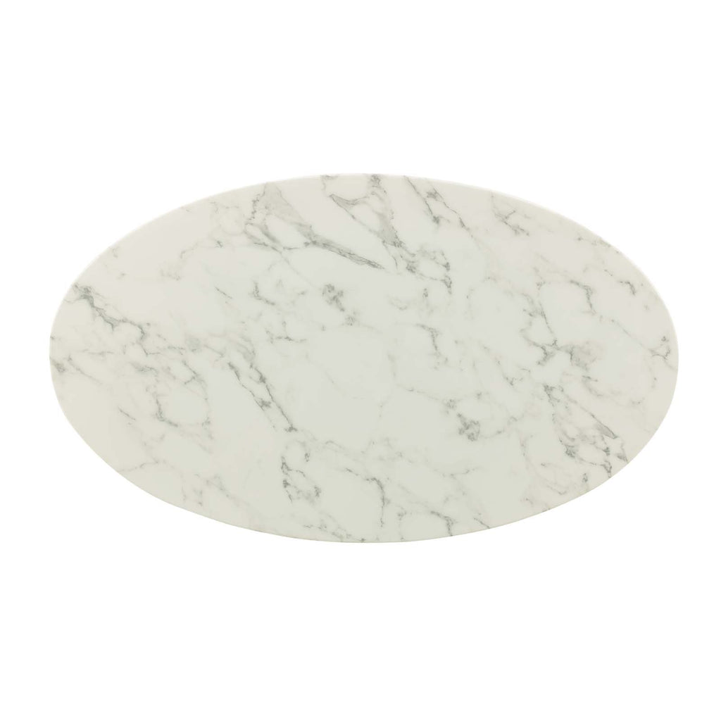 Lippa 48" Oval Faux Marble Dining Table by Modway