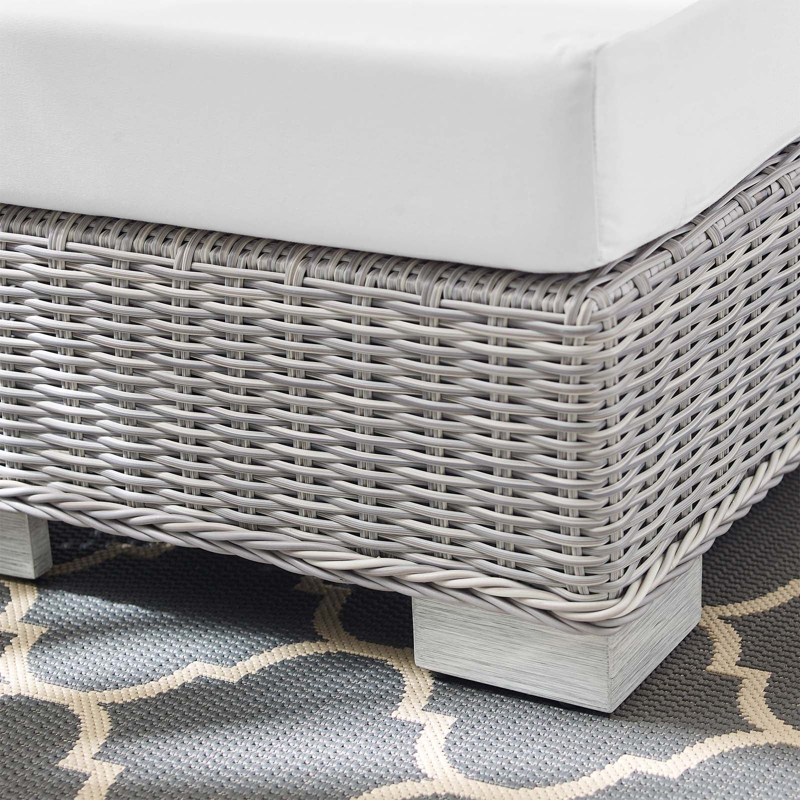 Conway Sunbrella¨ Outdoor Patio Wicker Rattan Ottoman by Modway