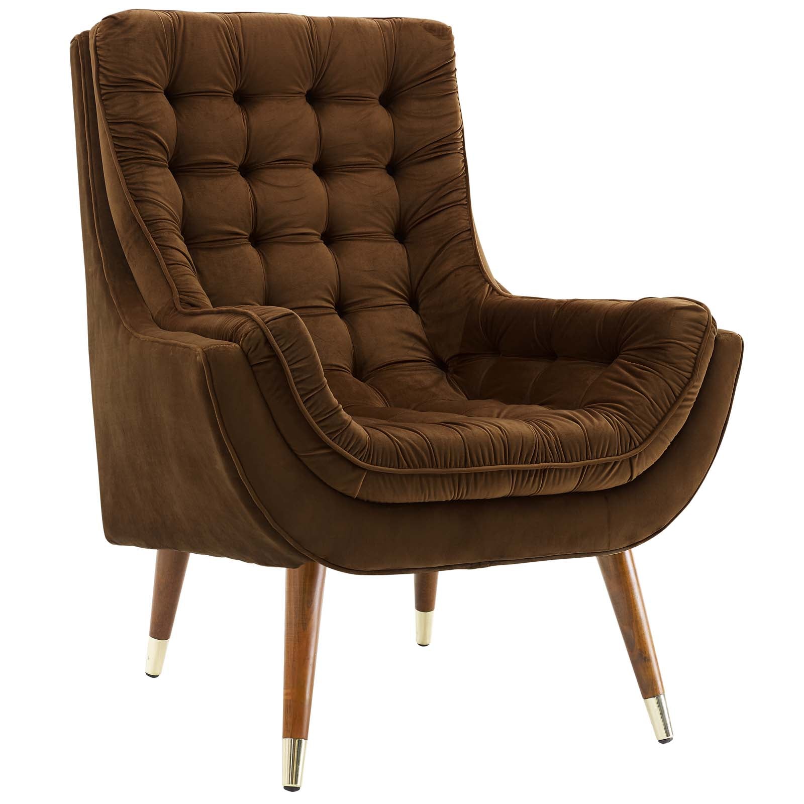 Suggest Button Tufted Performance Velvet Lounge Chair by Modway