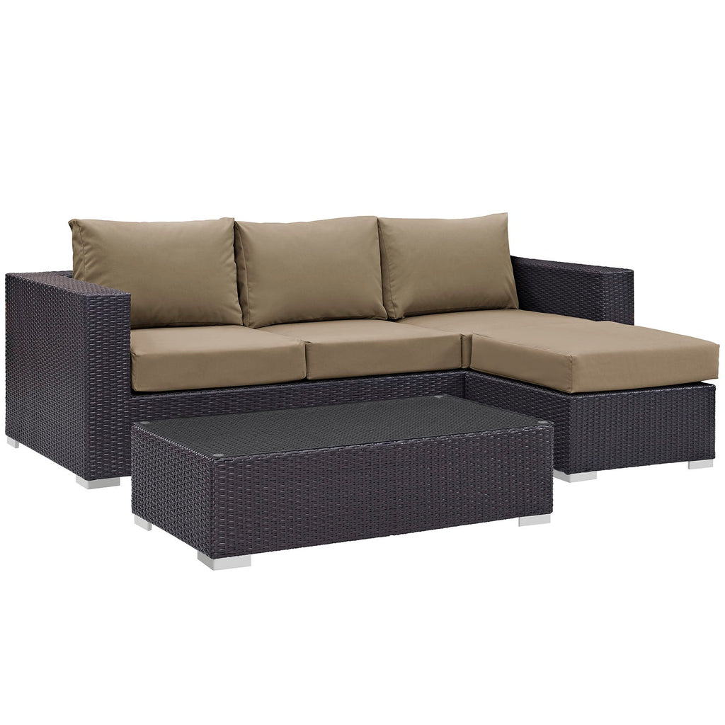 Convene 3 Piece Outdoor Patio Sofa Set by Modway