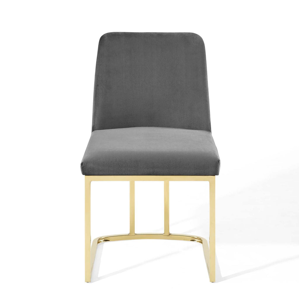 Amplify Sled Base Performance Velvet Dining Side Chair by Modway