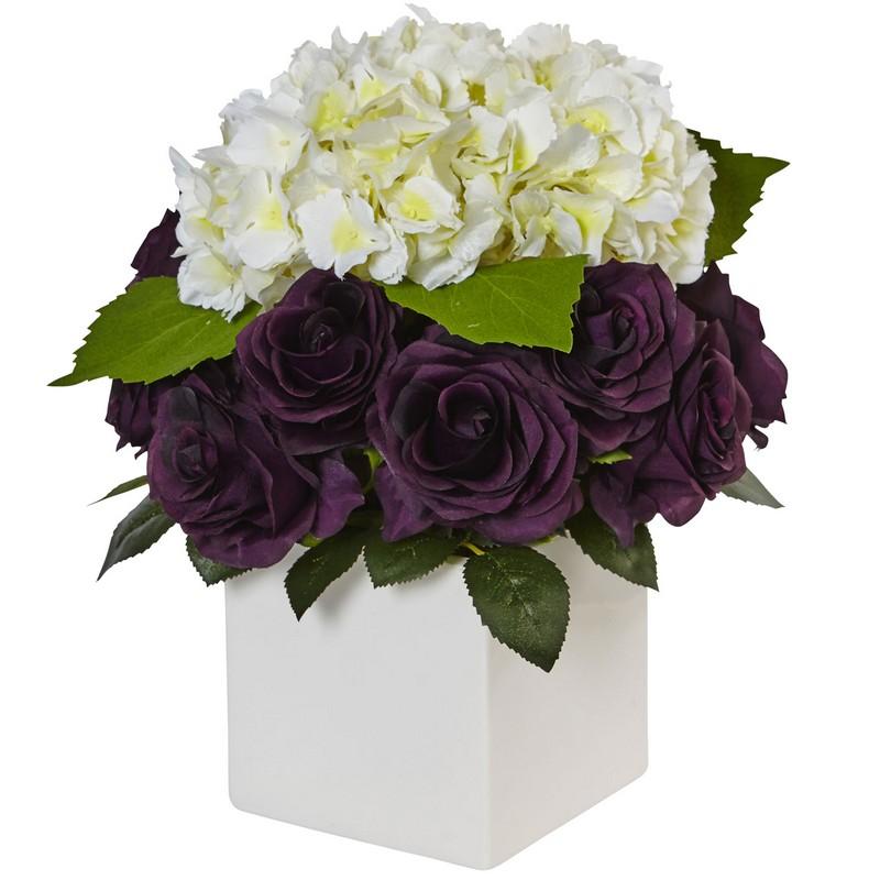 Hydrangea and Rose Cube